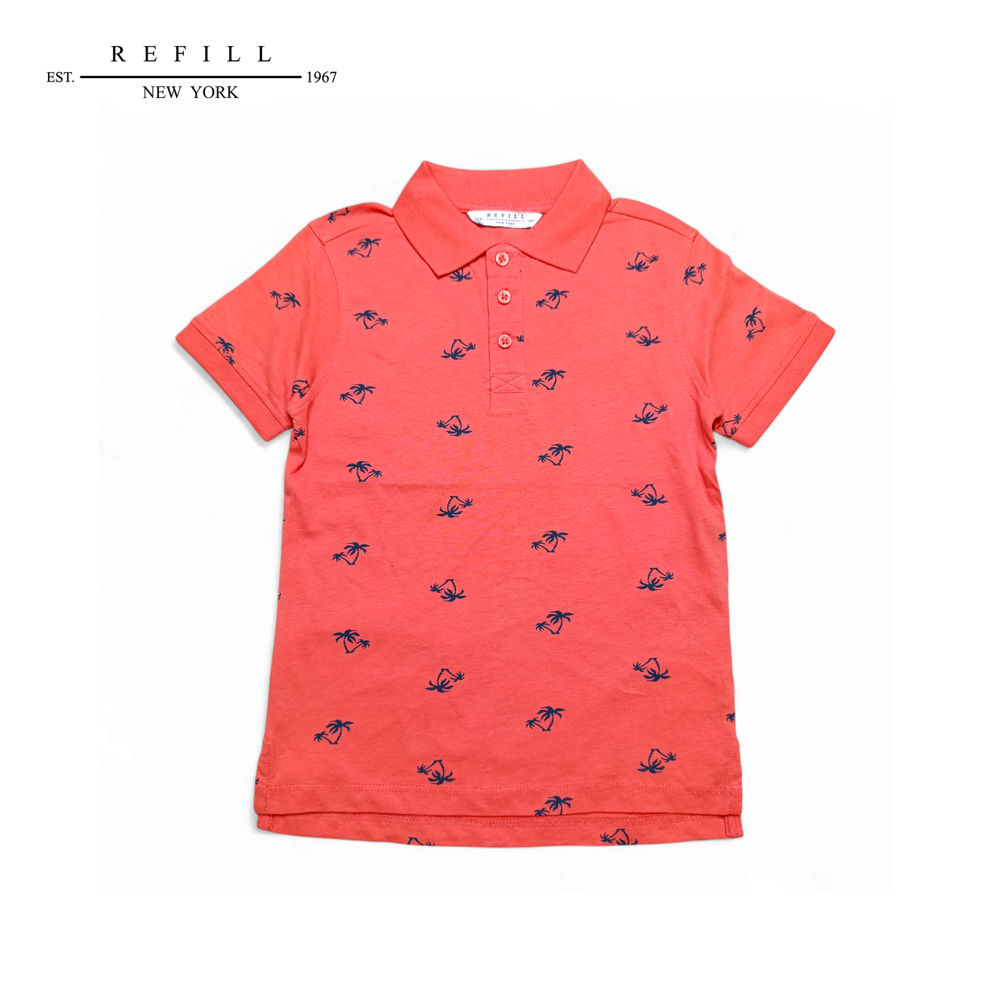 Refill Polo T-shirt (Tree Printed)