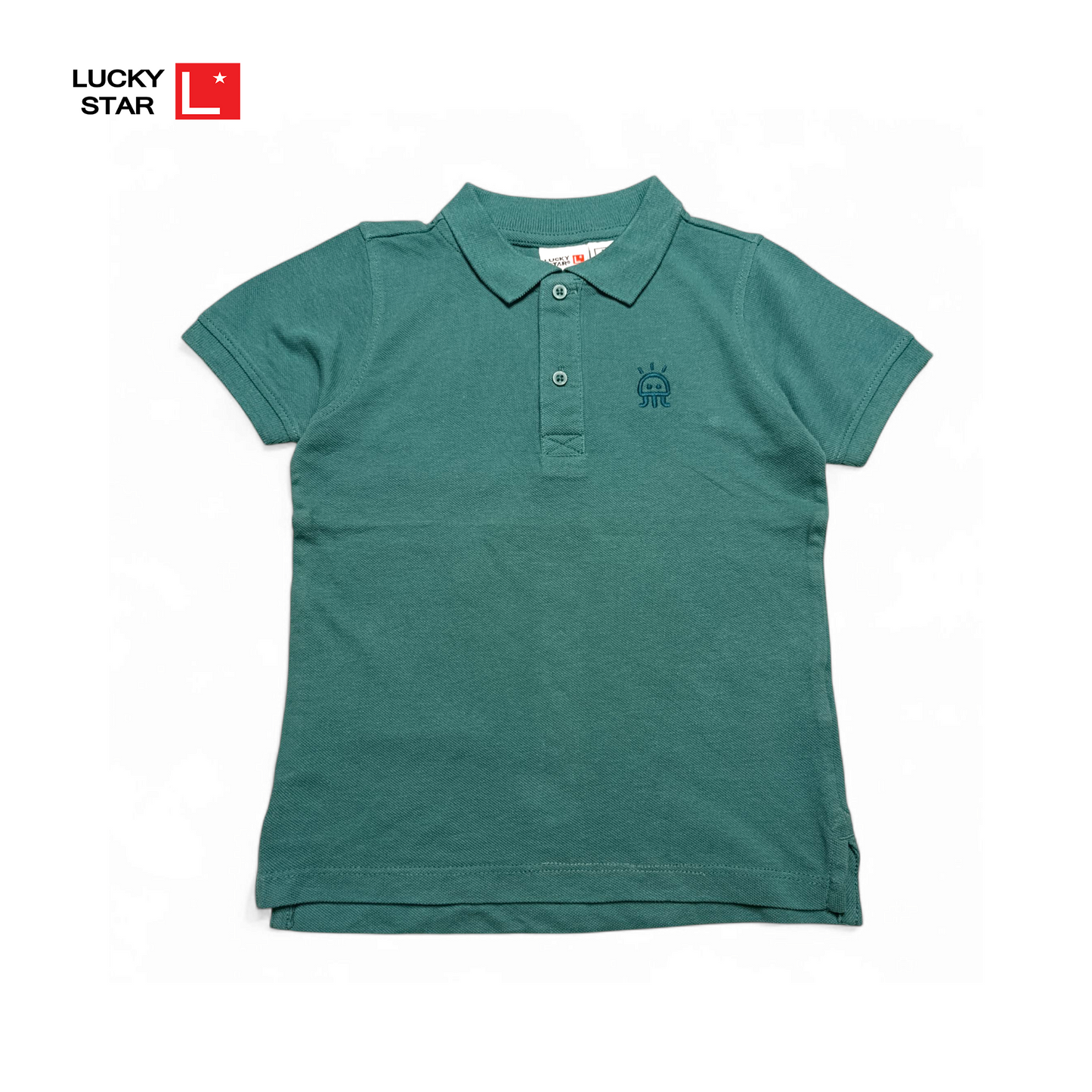 Lucky Star Polo T-shirt (Dark Green)