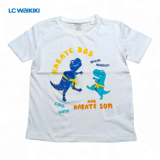Lc Waikiki Round Neck T-shirt ( Karate Dinosaurs )