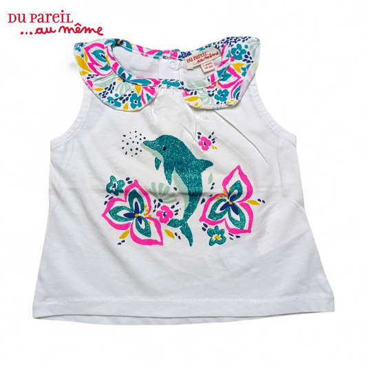 Du Pareil Round Neck T-shirt ( Dolphin )