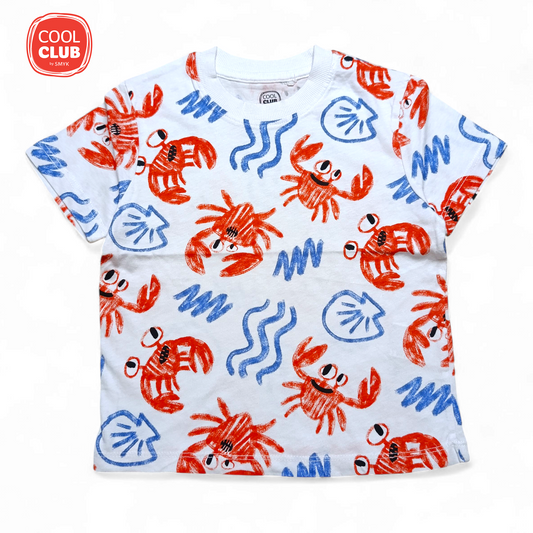 Cool Club Round Neck T-shirt ( Printed crabs )