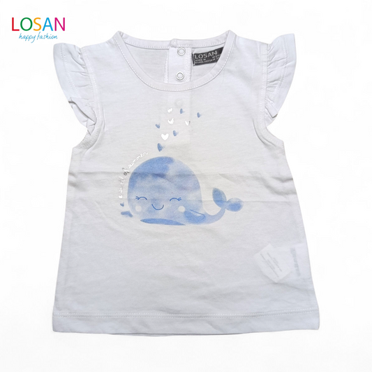 Losan Round Neck T-shirt ( Cutie Whale )