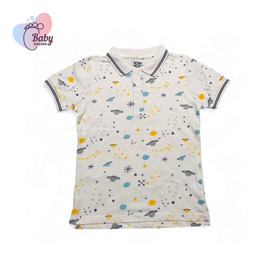 Baby Colors Polo T-shirt ( Printed Galaxies )