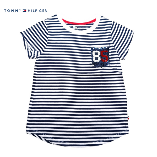 Tommy Hilfiger Round Neck T-shirt ( Reversible Sequins )