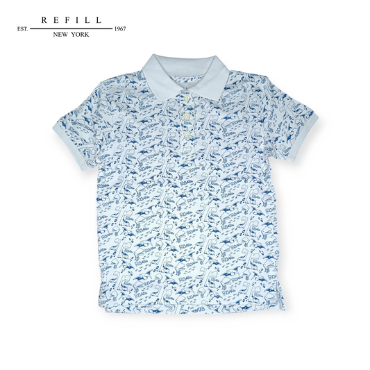 Refill Polo T-shirt (Printed Dinosaurs)