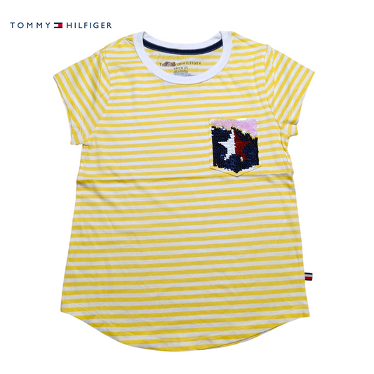 Tommy Hilfiger Round Neck T-shirt ( Reversible Sequins )