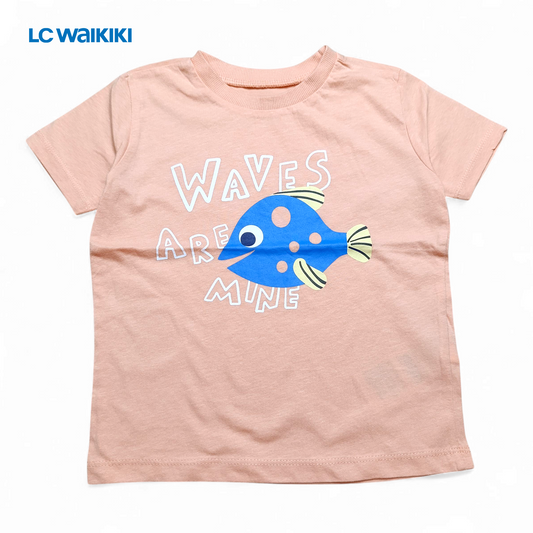 LC Waikiki Round Neck T-shirt ( Waves Are Mine Fish )