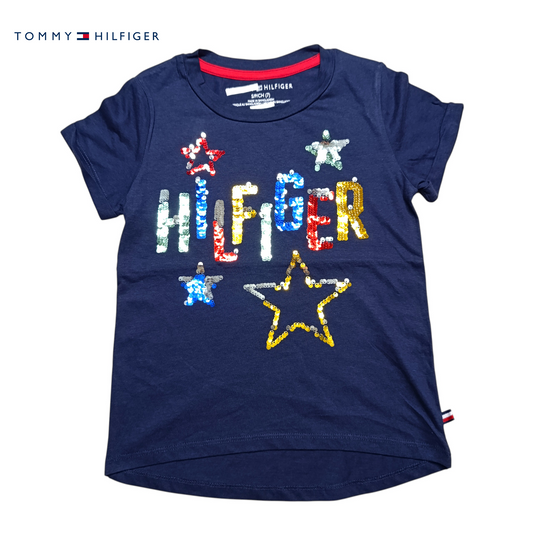 Tommy Hilfiger Round Neck T-shirt ( Reversible Sequins )