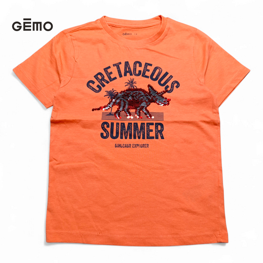 Gemo Round Neck T-shirt ( Reversible Sequins Dinosaur )