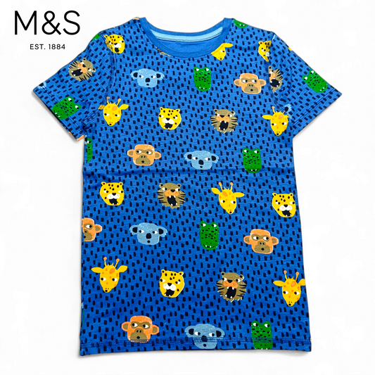 M&S Round Neck T-shirt ( Printed Animals )