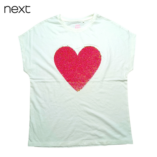 Next Round Neck T-shirt ( Reversible Sequins & Drop Shoulder )