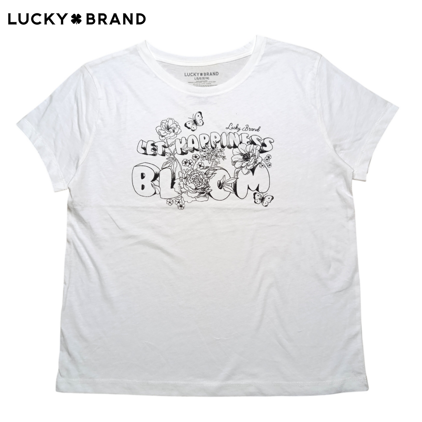 Lucky Brand Round Neck T-shirt ( Crop Top )
