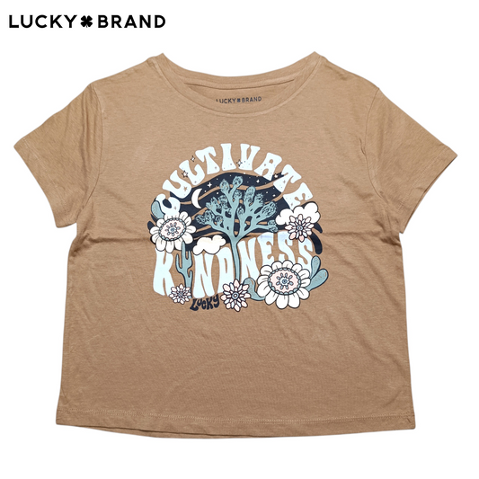 Lucky Brand Round Neck T-shirt ( Crop Top )