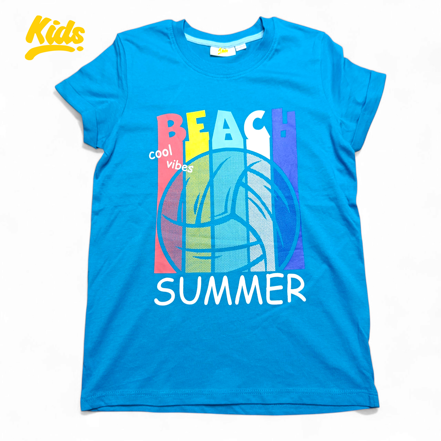 Kids Round Neck T-shirt ( Summer Beach )