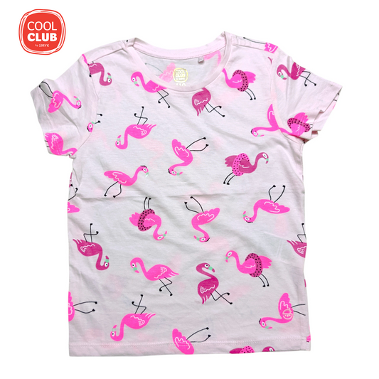 Cool Club Round Neck T-shirt ( Flamingo )
