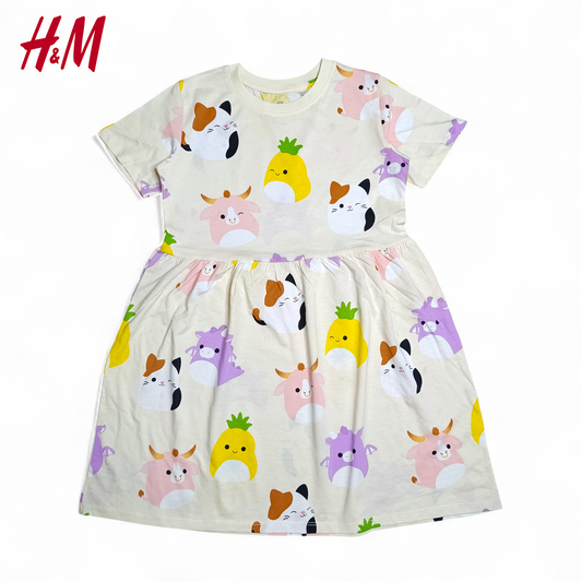 H&M Dress ( Fruits & Cats Printed  )